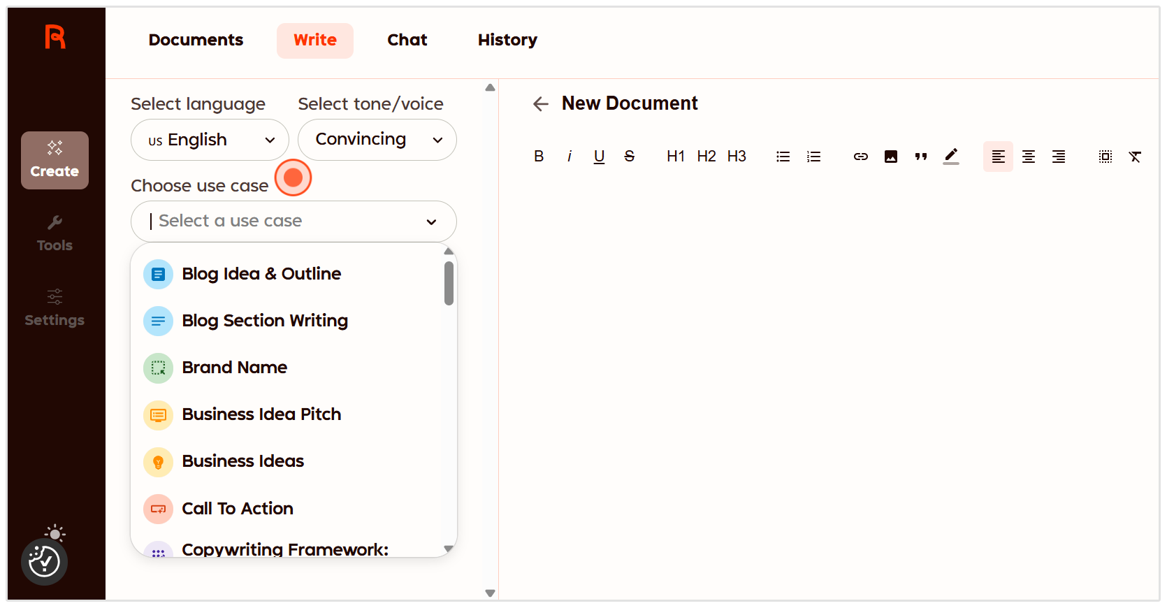 Selecionar caso de uso